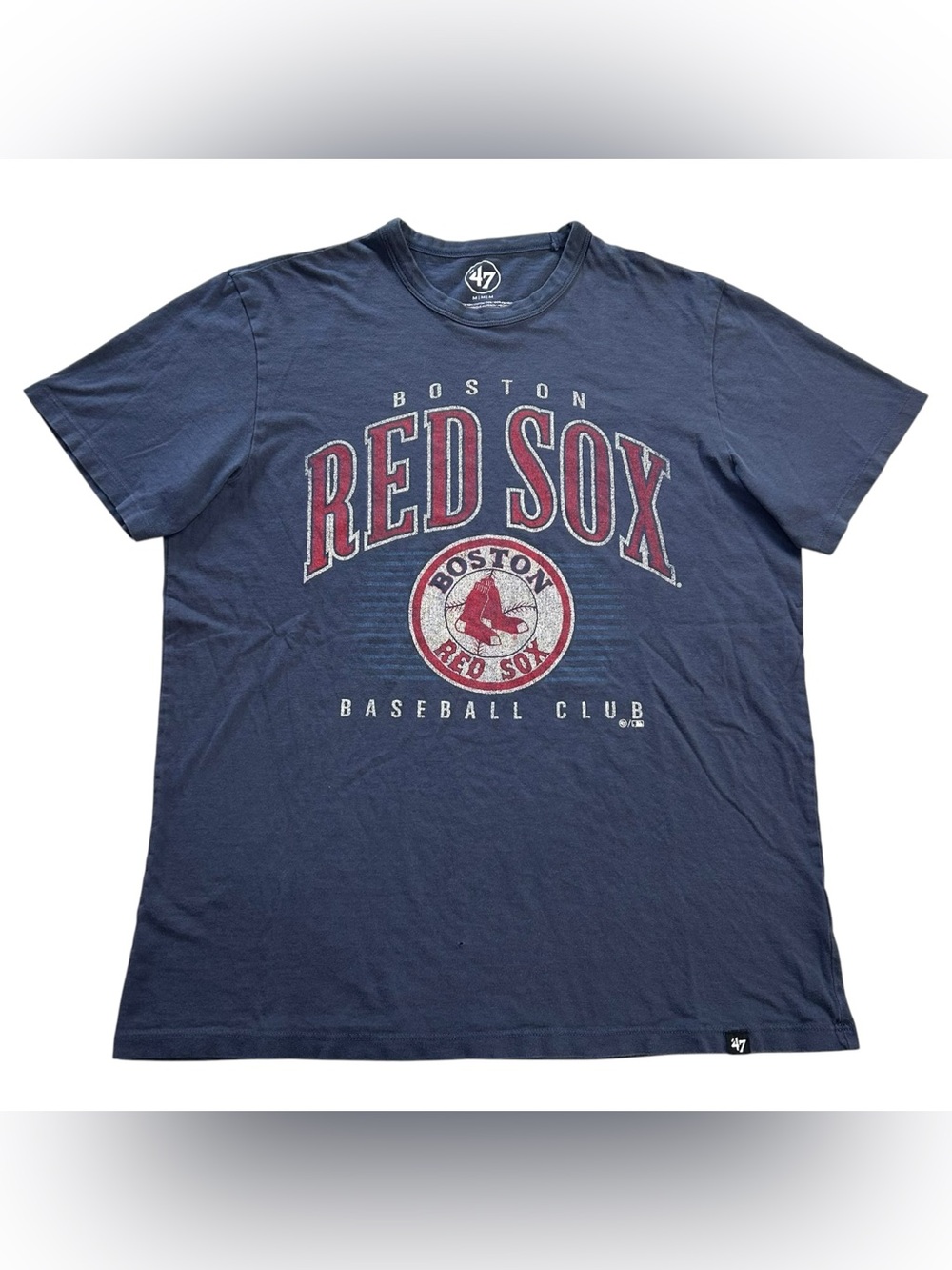 ‘47 Brand Boston Red Sox MLB Men’s Vintage Style T-Shirt Blue Logo Graphic sz M